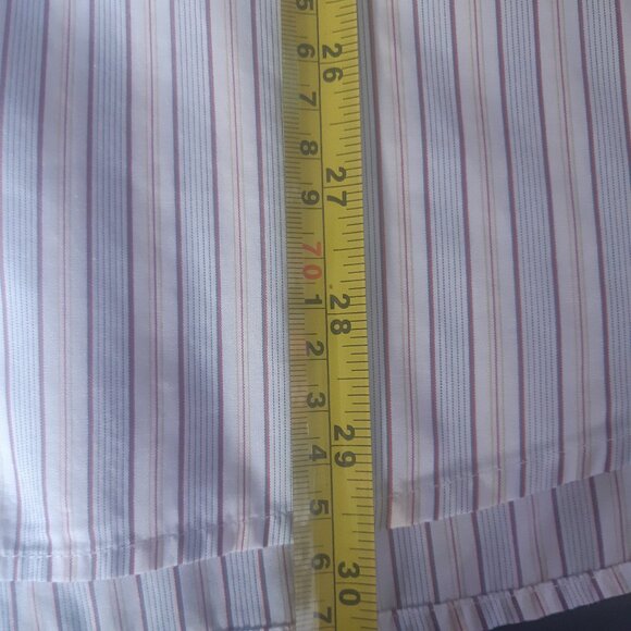 Boss Hugo Boss French Cuff SZ 16 100% Cotton Men's Striped Button Up Shirt - Picture 16 of 16